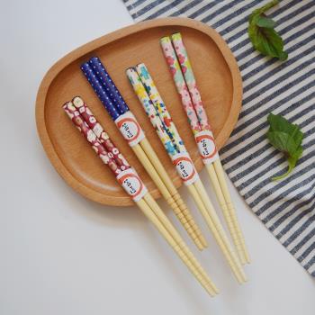 兒童筷子卡通可愛便捷環保木筷兒童筷學習筷 創意特色防滑短筷