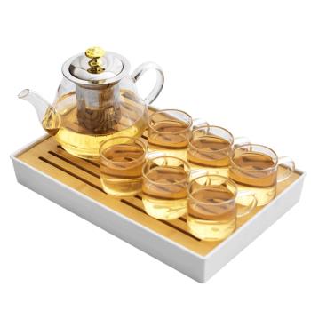 家用玻璃茶具套裝客廳功夫沖茶器小套辦公室用高端會客泡茶壺茶杯
