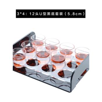 加厚八角杯架啤酒杯架一口杯架酒架KTV酒吧酒杯架150ml酒具套裝