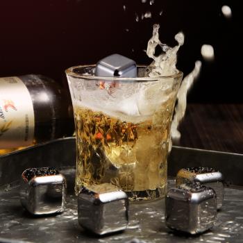 304不銹鋼冰塊金屬冰酒石冰塊速凍器威士忌不化冰粒抖音冰鎮神器