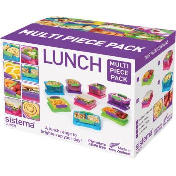 sistema新西蘭進口彩色保鮮盒塑料 食品級收納盒便當餐盒帶蓋套裝