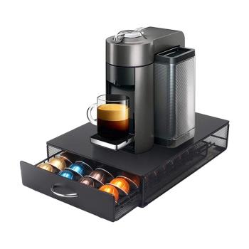 40粒裝咖啡膠囊收納抽屜式收納盒適用Vertuo line適用Nespresso架