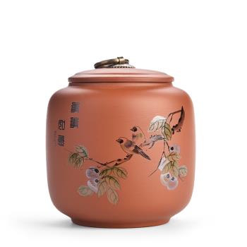 晨翔紫砂茶葉罐創意儲罐功夫茶具家用茶道配件防潮大號普洱茶罐