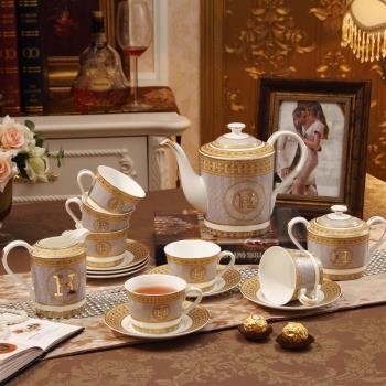 歐式陶瓷咖啡具套裝 奢華茶具茶杯套裝 英式下午茶 創意結婚禮品
