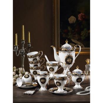 歐式宮廷風骨瓷咖啡套具奢華下午茶茶具家用陶瓷咖啡杯碟套裝