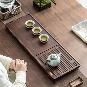天一閣丨日式重竹茶盤蓄水排水兩用泡茶盤客廳家用小型干泡臺茶臺