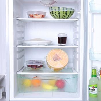 食品級硅膠保鮮蓋冰箱碗碟套透明圓形蓋茶杯水杯碗蓋保鮮膜6件套