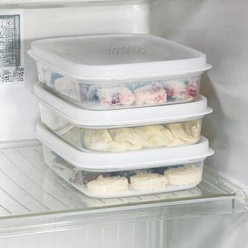 日本進口餃子盒冰箱保鮮收納盒凍餃子不粘保鮮盒塑料可微波解凍盒