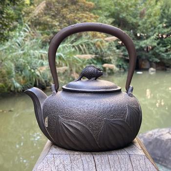 小櫻花鐵壺 日式鑄鐵茶壺煮茶燒水壺泡茶純鐵壺手工 復古養生茶具