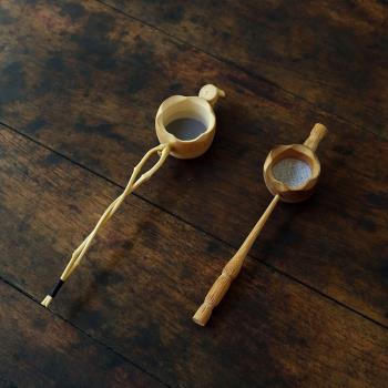 竹根茶漏茶濾竹製竹孔過濾器功夫茶具創意竹子濾茶禪意茶道配件