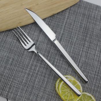 瑞士品牌18-10不銹鋼牛排刀叉西餐主餐刀叉沙拉叉子鋒利刀刃加厚