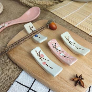 筷子托架筷子托放筷子的小托日式陶瓷筷枕家用創意勺子托筷子架擱