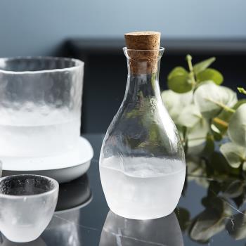 雲霧玻璃小酒杯白酒杯酒壺酒盅家用小號一兩一口杯烈酒杯酒具套裝