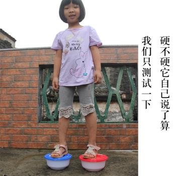 康寶廣式一次性圓碗熱干面酸辣粉新品創意紅蓋藍蓋密封外賣打包碗