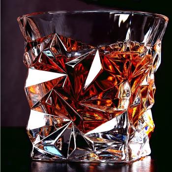 水晶玻璃威士忌杯四方杯洋酒杯白蘭地杯烈水杯 茶杯酒具