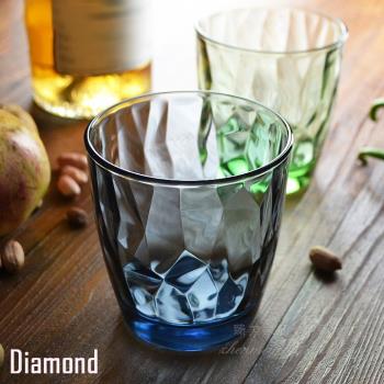 意大利進口玻璃杯果汁杯透明水杯套裝水晶彩色鉆石紋理創意杯子