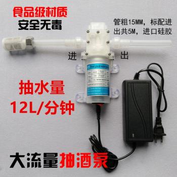 食品級抽酒泵電動家商用小型抽酒器泵自吸泵白酒轉移灌裝瓶過濾器