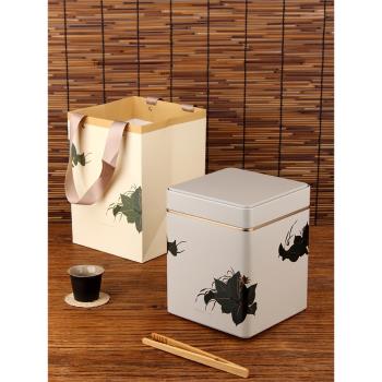 茶葉罐空盒大號家用茶桶一斤裝白茶散茶通用357g茶餅馬口鐵罐茶罐