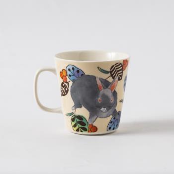 日本ceramic馬克杯美濃燒卡通動物陶瓷杯咖啡杯水杯茶杯牛奶杯