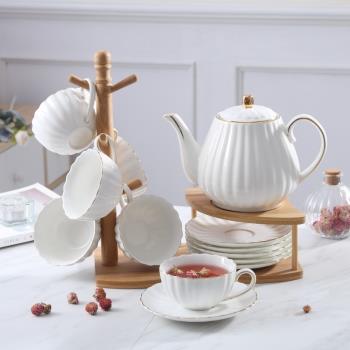 歐式咖啡杯簡約優雅家用創意紅茶杯碟爆款英式下午茶水杯茶具套裝
