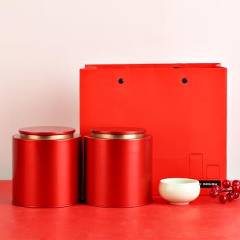 半斤空盒大紅袍通用金屬茶葉罐