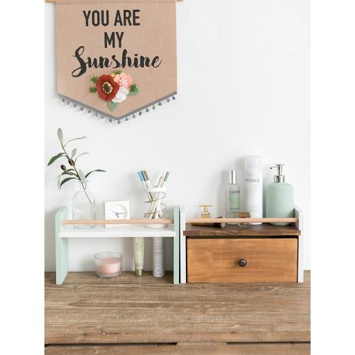 阿楹 美式玄關衛生間發夾護膚品茶包小收納盒陽臺多層置物整理架