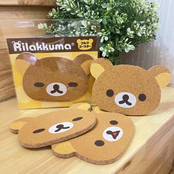 現貨正品日本制造 Rilakkuma輕松小熊可愛木質吸水杯墊隔熱墊餐墊
