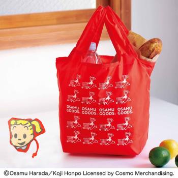 日式雜志附錄包紅色尼龍布便攜折疊購物袋收納環保袋原田治手提袋