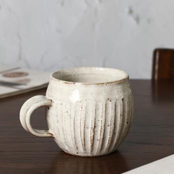 日本原裝進口美濃燒光陽陶器復古粉引陶瓷馬克杯咖啡杯水杯