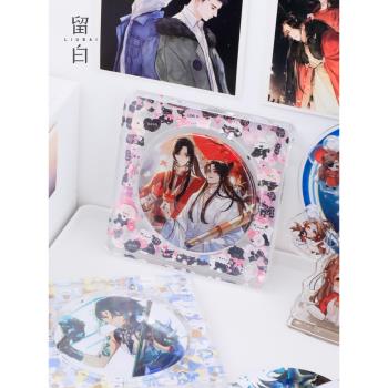 亞克力吧唧卡磚磁吸展示架穀子託75mm動漫周邊咕卡磚徽章收納盒