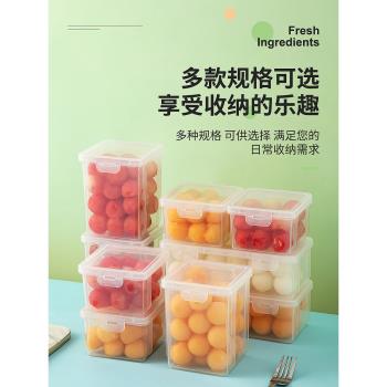 水果盒兒童便攜學生外帶食品級塑膠保鮮便當盒冰箱專用透明收納盒
