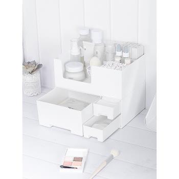 化妝品收納盒抽屜式梳妝臺置物架家用簡約大容量桌面護膚品收納架