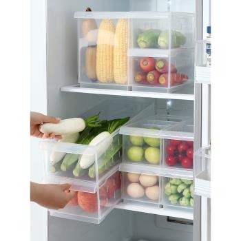 冰箱保鮮收納盒廚房食物分類整理盒家用塑料透明食品儲物盒雞蛋盒