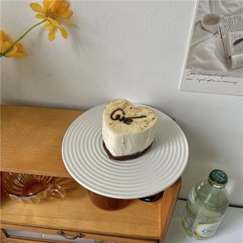 丹麥北歐純白簡約ins陶瓷甜品盤小吃蛋糕碟子托盤磨砂壽司盤擺盤