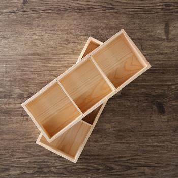 木質收納盒多格桌面客廳zakka格子雜物收納盒實木盒子首飾展示盒
