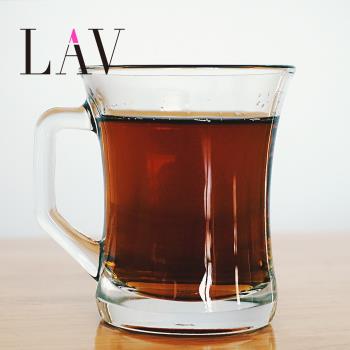 馬克玻璃杯帶把咖啡奶茶特濃紅茶杯進口果汁花茶特色土耳其杯LAV