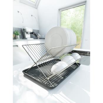 廚房瀝水架碗盤筷子勺子濾水收納架窄款涼放碗柜可折疊x型晾碗架