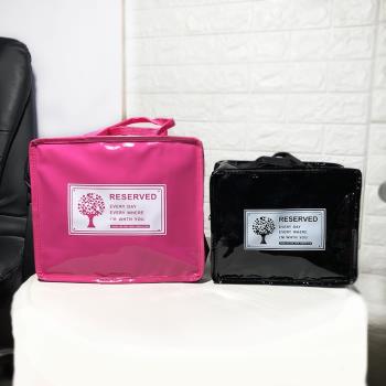 爆款大容量防水提包亮漆皮飯盒保溫包便當包旅行化妝包洗漱收納包