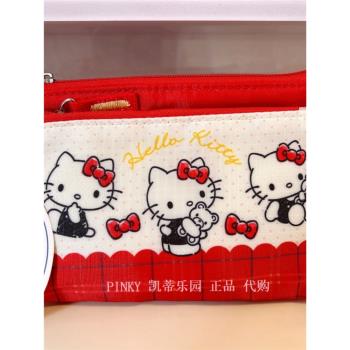 香港正版三麗鷗LULU豬Kitty零錢卡通包雜物雙層小袋 KUROMI收納包