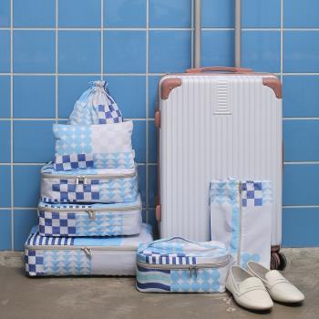 特 出差旅行收納套裝行李箱衣服整理袋內衣鞋子收納袋包分裝便攜