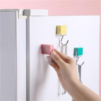 磁鐵掛鉤冰箱貼強力磁力無痕創意微波爐掛勾門后磁吸鐵鑰匙壁掛架
