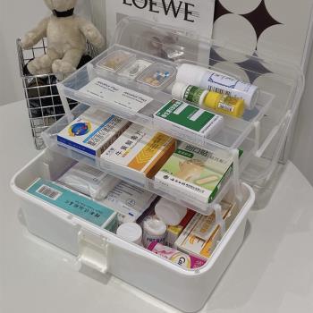 新冠藥箱家庭裝居家防疫藥品包儲藥物收納盒大容量急救醫藥箱家用