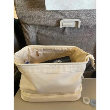 2023新款化妝包女便攜式雙層大容量旅行洗漱收納包化妝品收納盒袋