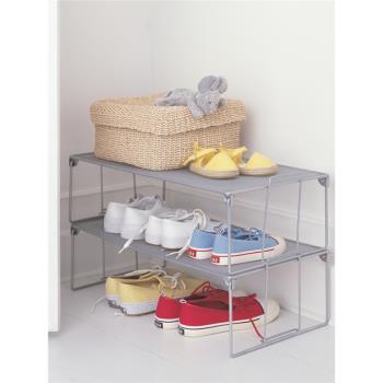可疊加金屬網格擱板層架鞋架分類柜架收納置物架櫥柜隔板儲物