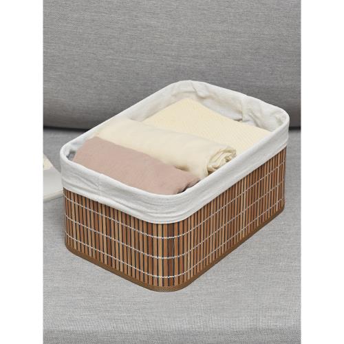 竹片編織衣物收納籃雜物籃中式復古整理箱零食筐遙控器小盒整理筐