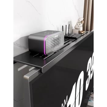 電視機頂盒置物架免打孔壁掛收納架放無線WiFi路由器隱形托架支架