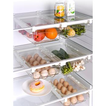 冰箱雞蛋收納盒抽屜式食物水果儲物盒蛋架蛋托家用塑料保鮮盒