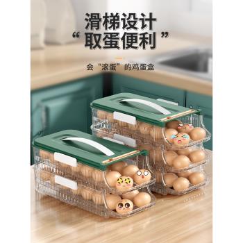 居家家雞蛋收納盒抽屜式冰箱專用食品級裝放蛋托保鮮廚房整理神器