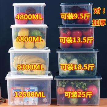 廚房大容量冰箱保鮮收納盒食品級儲物盒耐高溫透明收納密封保鮮盒