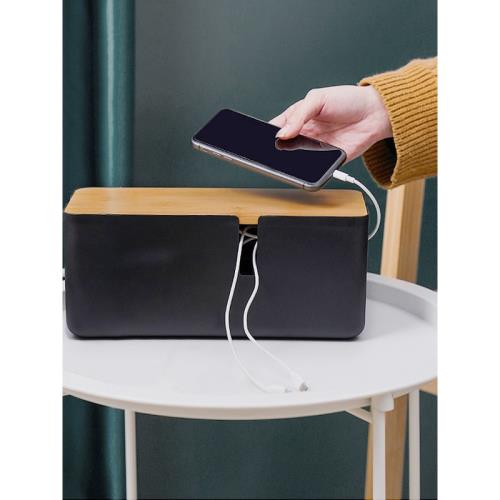 電線收納盒固定器理線器家用排插走線神器整理線盒插座集線盒器